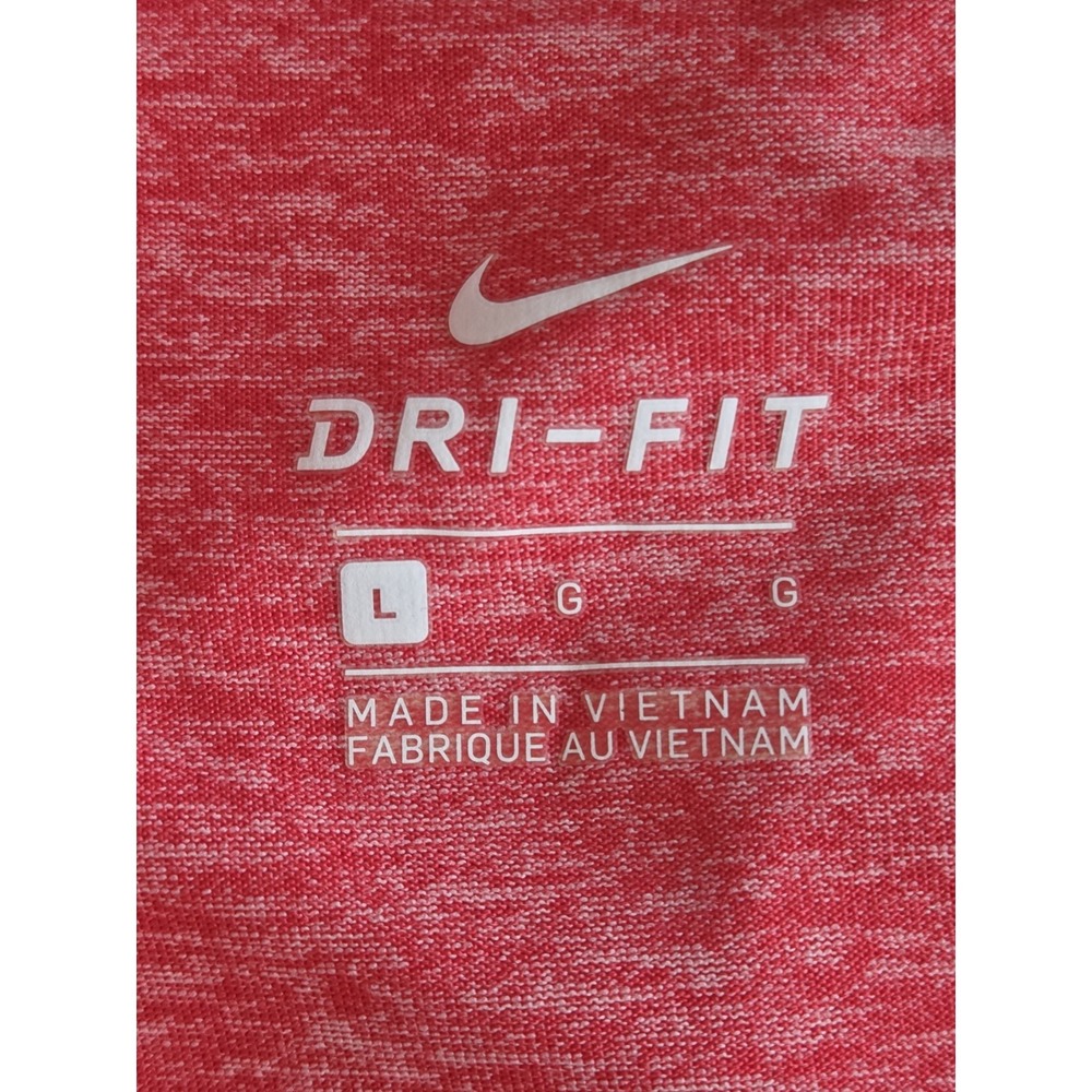 Women's Nike Dri Fit Shirt Running Hood Long Sleeves Red Swoosh Athleisure Large - Picture 4 of 4